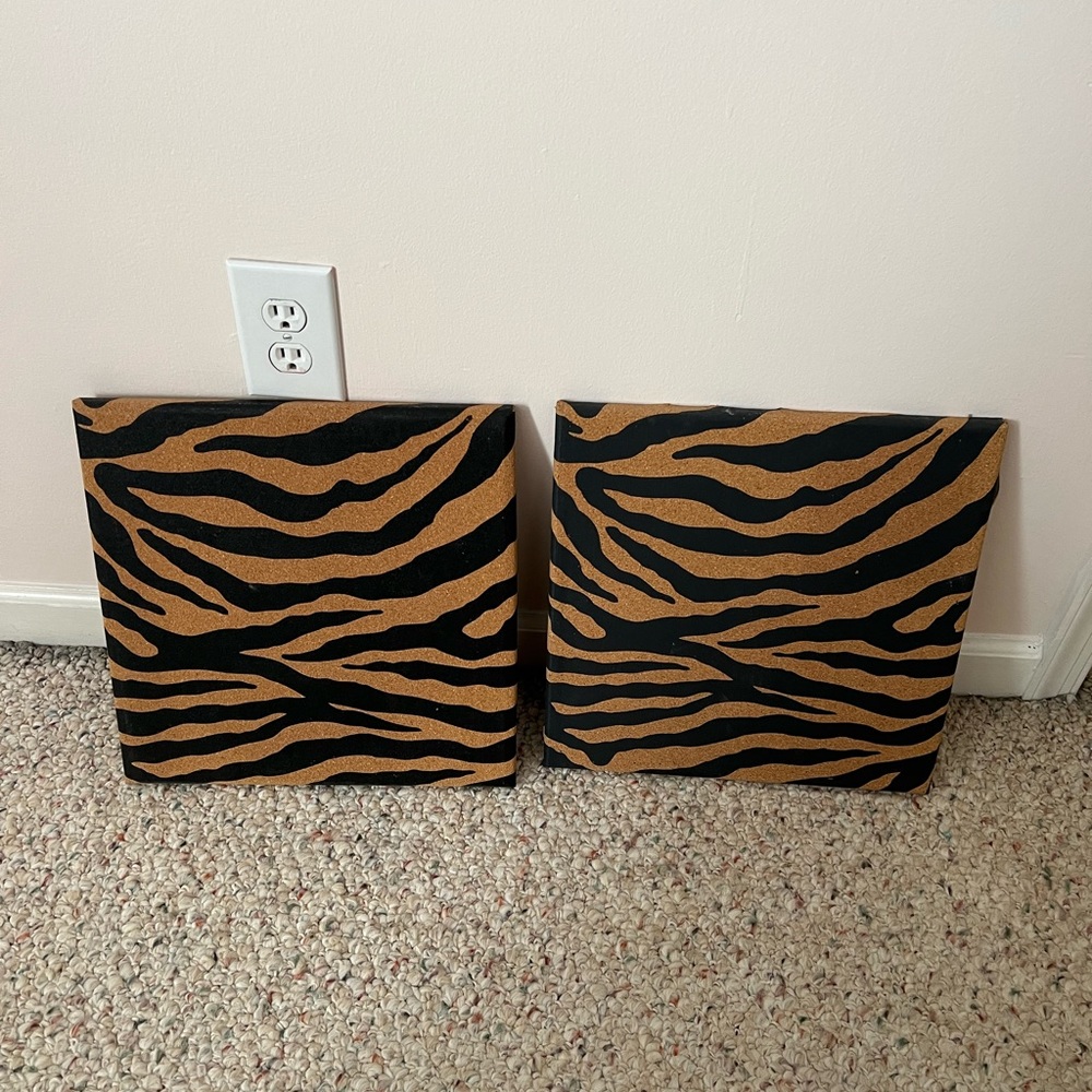 Square Zebra Corkboards